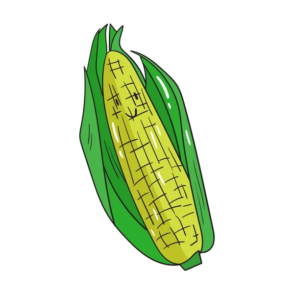 Gyümölcs kukorica vektoros illusztráció — Stock Vector