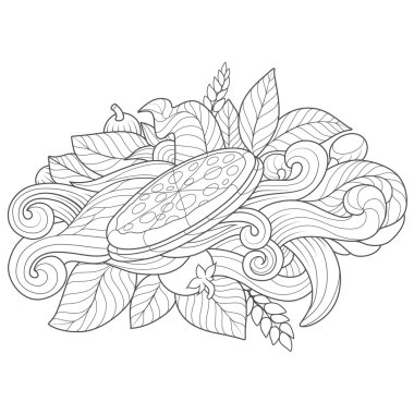 Pizza teslim çizilmiş süsleme tasarlamak vektör