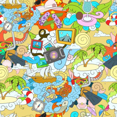 Sorunsuz arka plan yaz vektör çizim