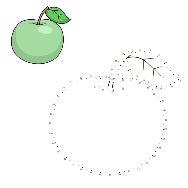 Dibujar ilustración vector manzana — Archivo Imágenes Vectoriales