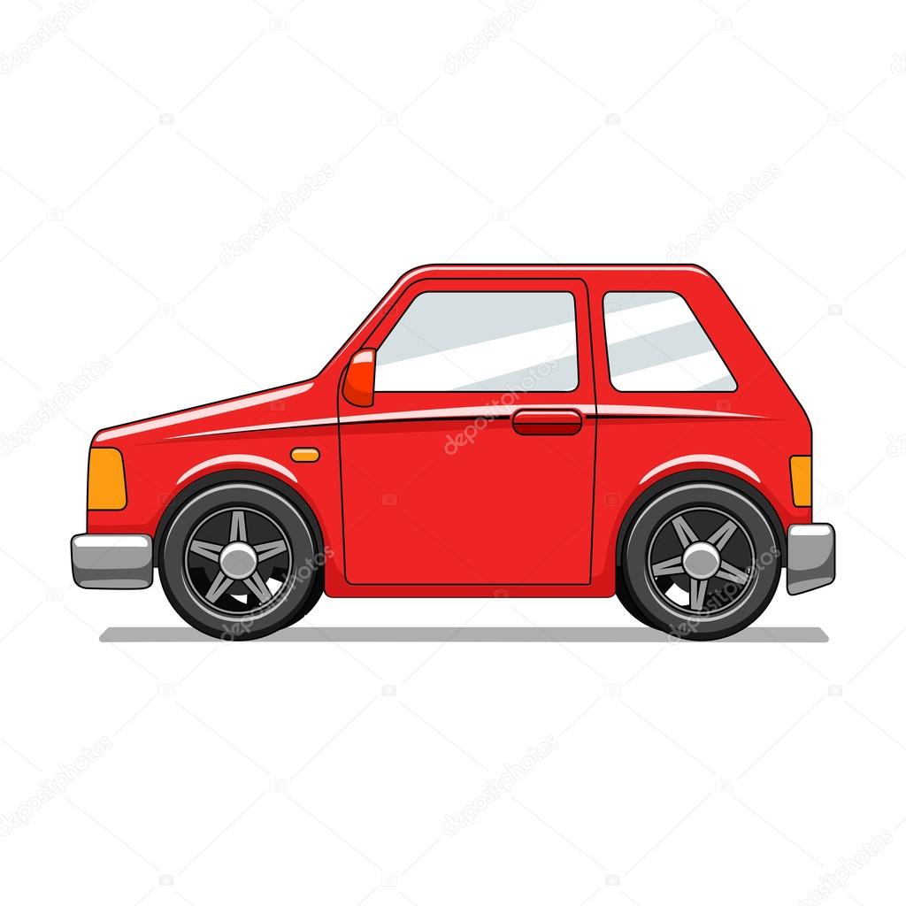 Red toy car vector illustration