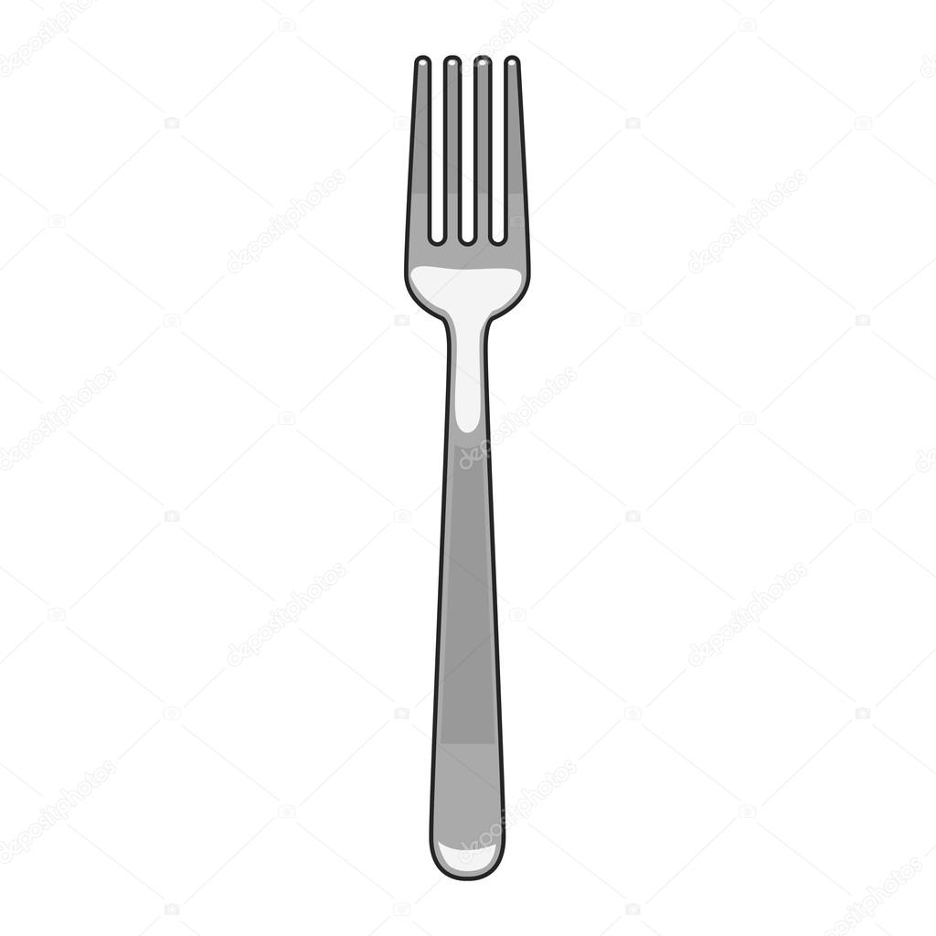 Fork cartoon vector illustration — Stock Vector 