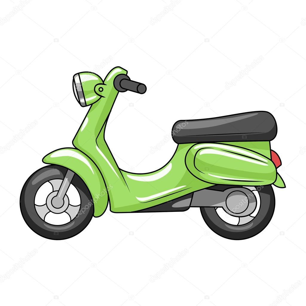 Scooter cartoon vector illustration