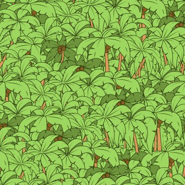 Palm tree seamless pattern vector illustration clipart