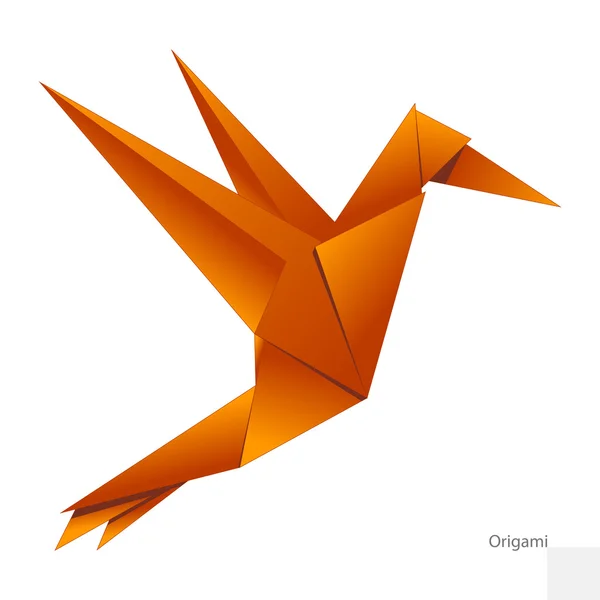 Origami paper bird vector illustration — Stock Vector