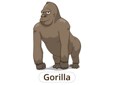 Goril karikatür vektör çizim
