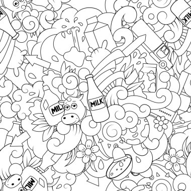 Dikişsiz desen arka plan vektör süt