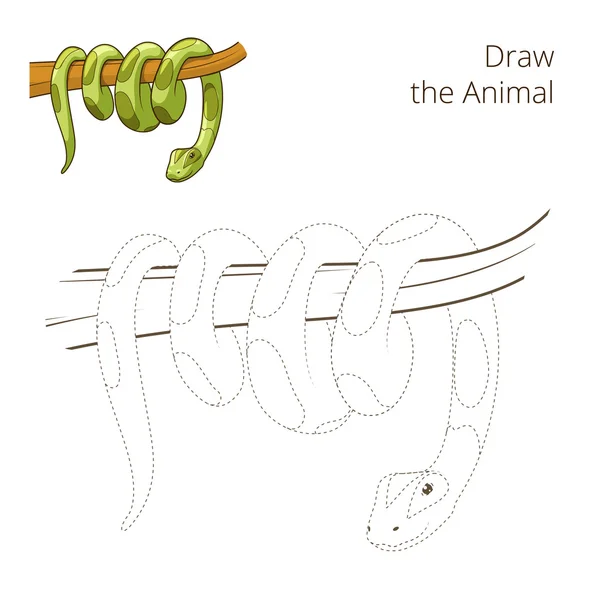 Намалювати вектор навчальної гри для тварин — стоковий вектор