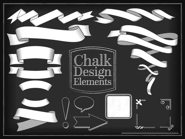 Vector illustration chalk design elements — Stock Vector