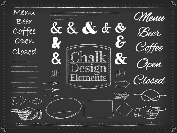 Vector illustration chalk design elements — Stock Vector