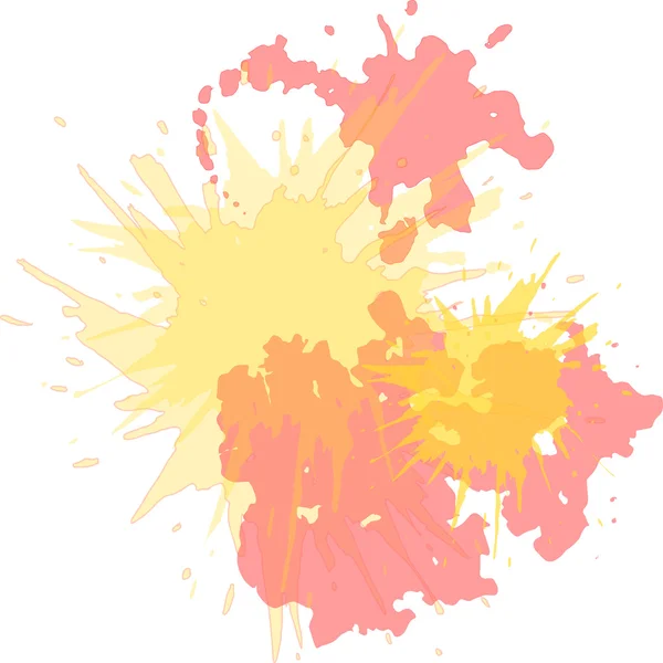 Aquarel blots hand getrokken vector achtergrond — Stockvector