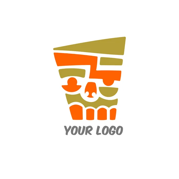 Abstract face logo vetor ilustração —  Vetores de Stock