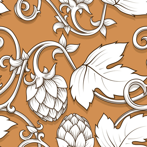 Hops ornament vector illustration