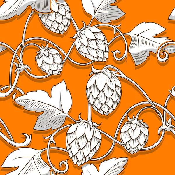 Hopfen Ornament Vektor Illustration — Stockvektor