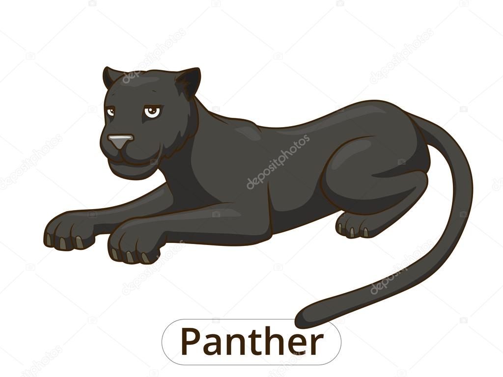 Panther cartoon vector illustration