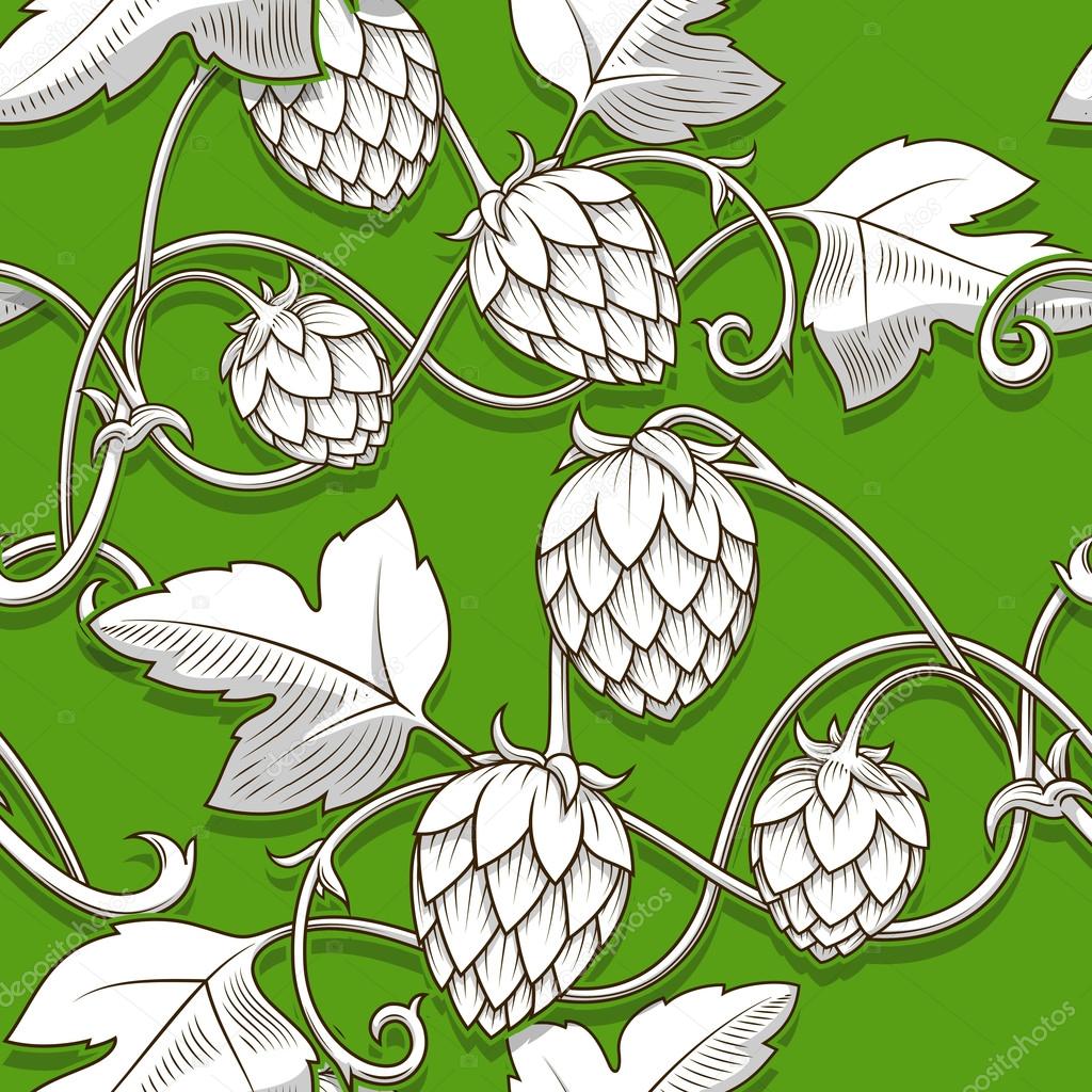 Hops ornament vector illustration