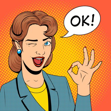 Genç kadını elde mevcut bir vektör çizim