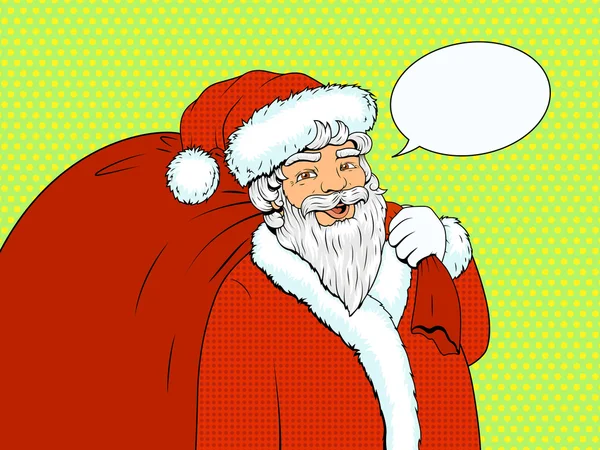 Papai Noel retro meio-tom vetor ilustração —  Vetores de Stock