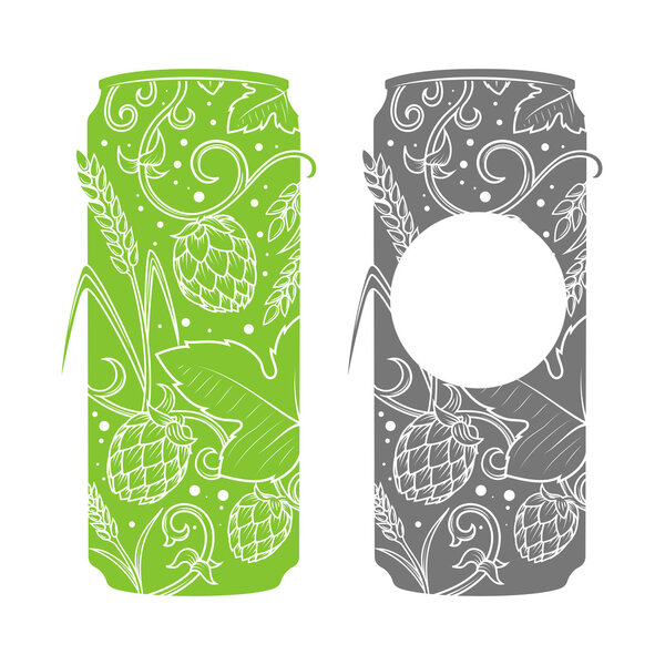 Beer can abstract ornament vector