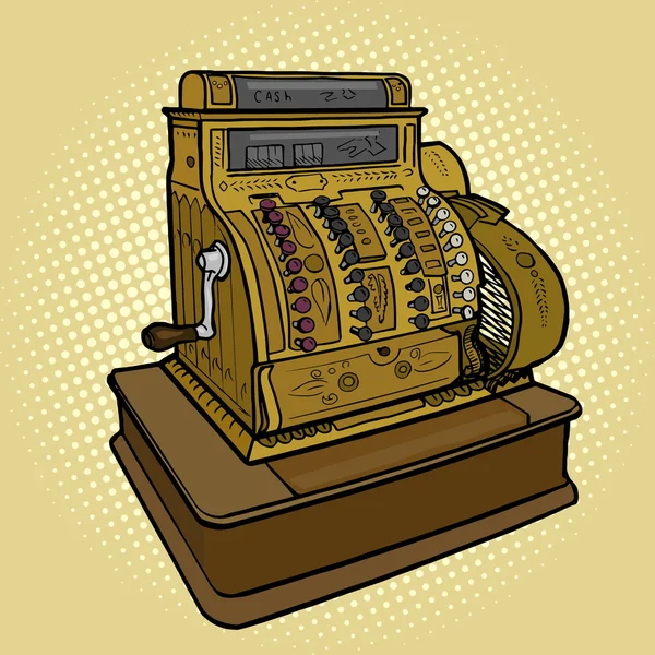 Vintage rétro cash machine pop art style vecteur — Image vectorielle