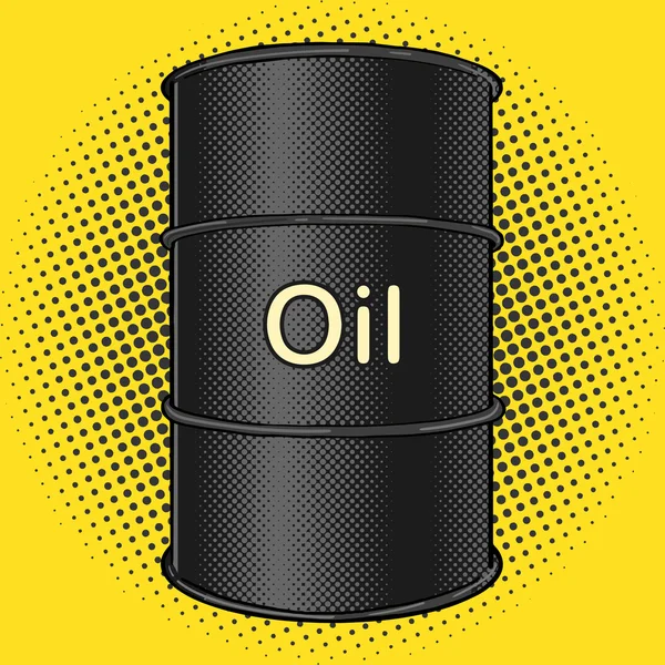 Barrel of oil pop art style vector — Stock Vector