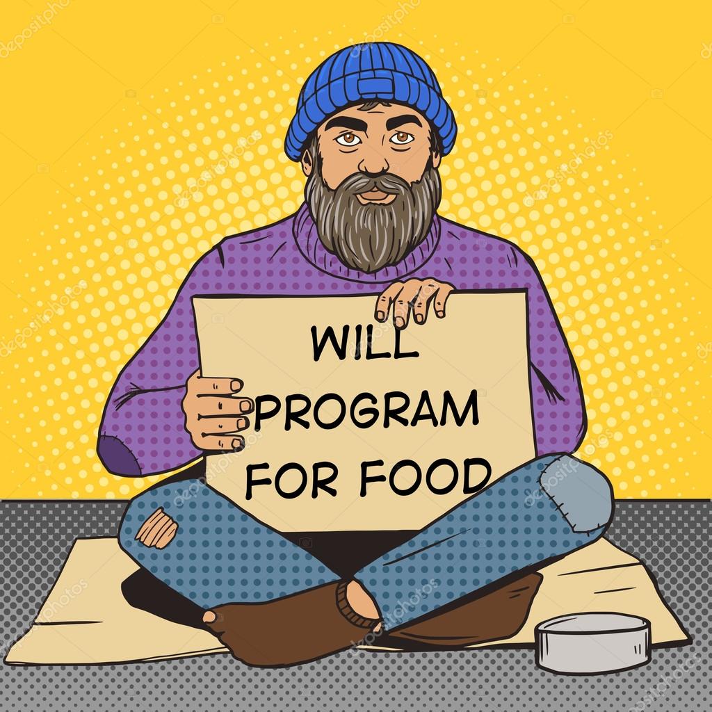 Homeless man with paper sign pop art vector Stock Vector Image by ©AlexanderPokusay #97390216 Homeless man with paper sign pop art vector Stock Vector Image by ©AlexanderPokusay #97390216
