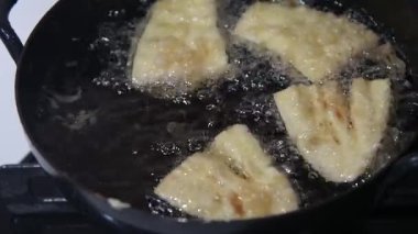 Patlıcan temposunun kızarma görüntüsü