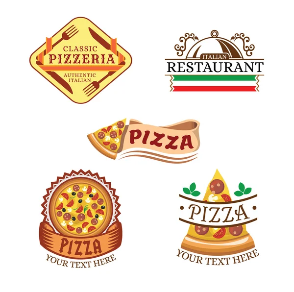 Vector set of Pizza Labels and Badges. — Stock Vector