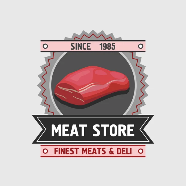 Etichetta carne. Illustrazione vettoriale . — Vettoriale Stock