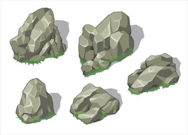 Ilustración vectorial de piedras . — Vector de stock
