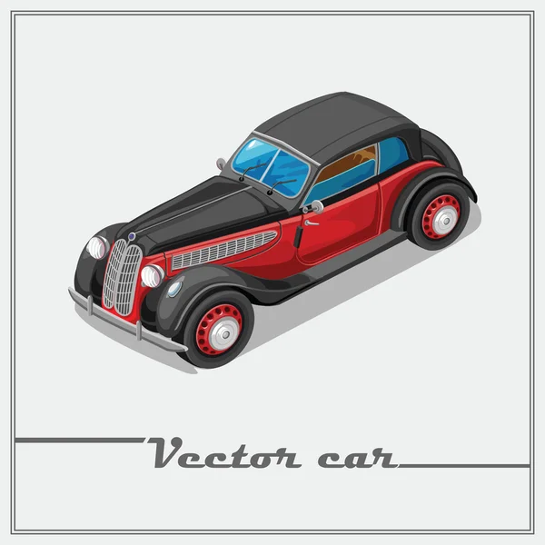 Ilustración vectorial del coche retro . — Vector de stock