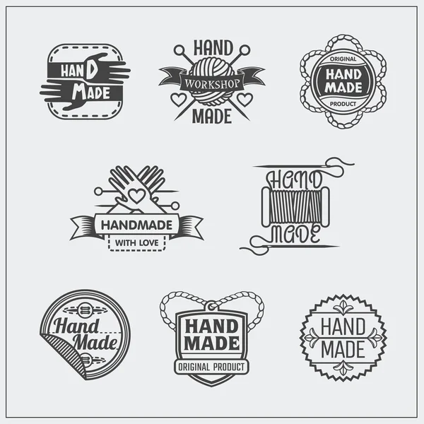 Набір ручних логотипів та етикеток . — стоковий вектор