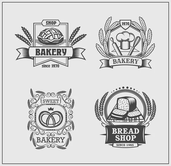 Ensemble d'étiquettes de boulangerie . — Image vectorielle