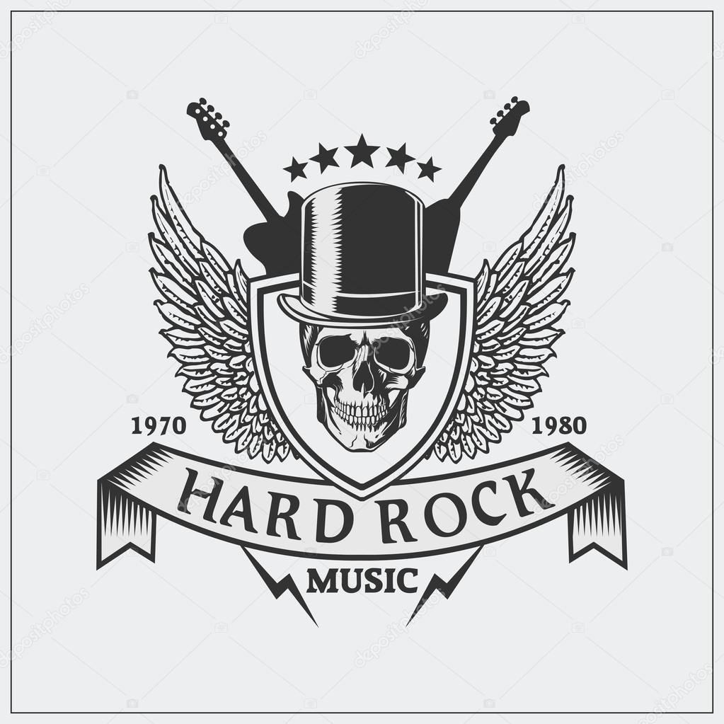 Label on hard rock with a Jolly Roger