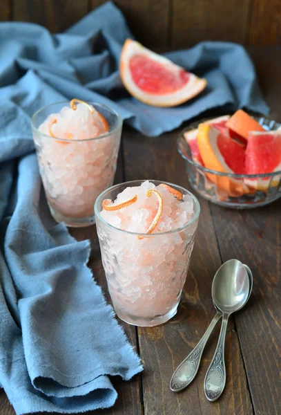 Granita di pompelmo, Dessert congelato — Foto Stock