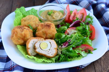 Viski yumurta ve salata