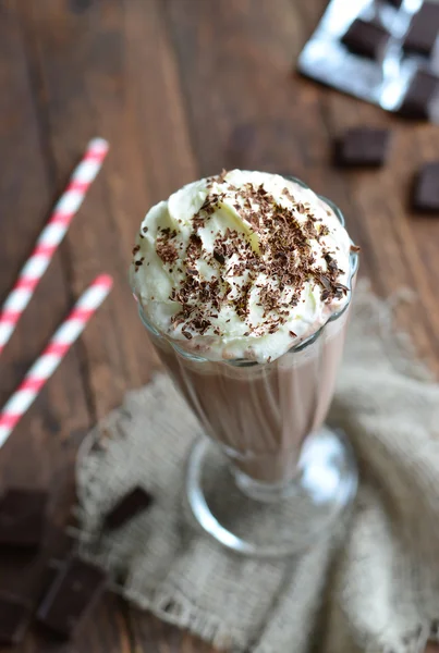 Heerlijke chocolade milkshake — Stockfoto