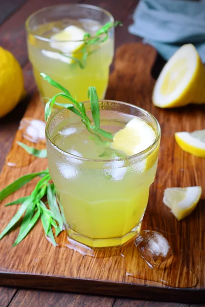 Tarhun limonata içmek — Stok fotoğraf