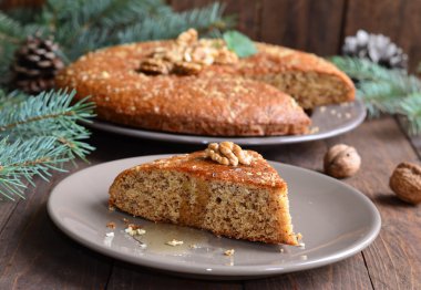 Lezzetli ceviz pasta dilimi