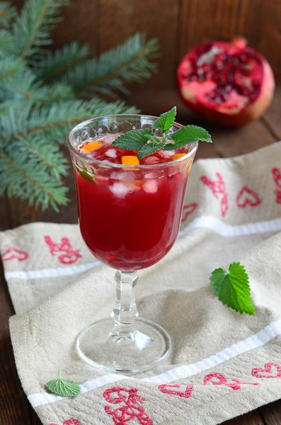 Pomegranate cocktail — Stock Photo, Image