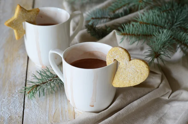 Bebida de cacao con galletas — Foto de Stock