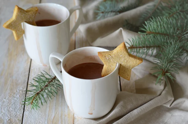 Bebida de cacao con galletas — Foto de Stock