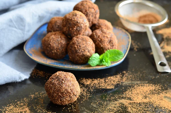 Bolas dulces veganas crudas — Foto de Stock