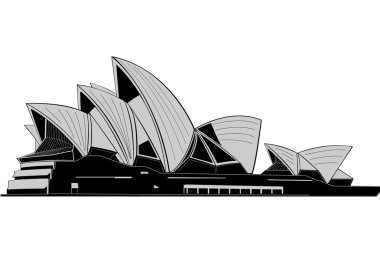 Vektör Opera Binası Sydney Australia
