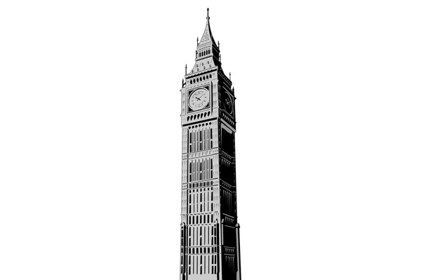 Büyük Ben vektör öğesi. Londra sembolü.