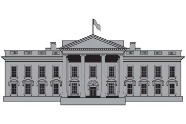 Beyaz Saray vektör buidling. Washington Dc