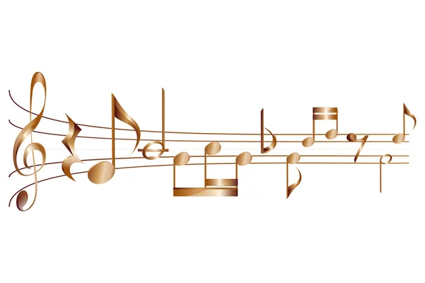 Hermosa partitura musical vector elemento . — Vector de stock