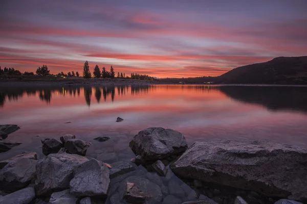 Tramonto al lago Tekapo — Foto Stock