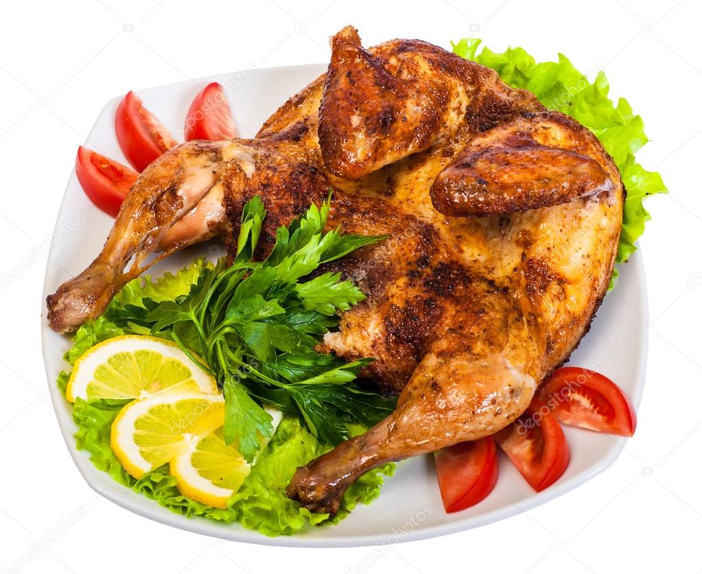 roast chicken with vegetables