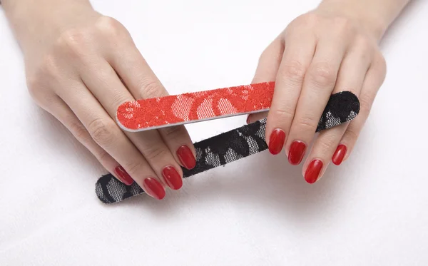 Female hands with manicure — Stock Photo, Image